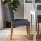 BERGMUND Chair, oak effect/Gunnared medium grey