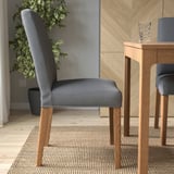 BERGMUND Chair, oak effect/Nykvarn grey