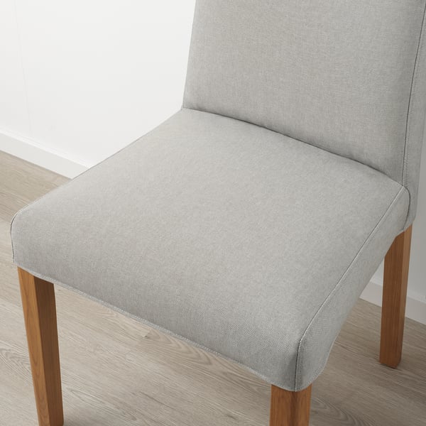BERGMUND Chair, oak effect/Orrsta light grey