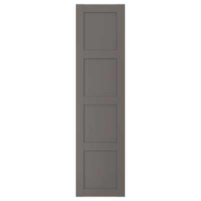 BERGSBO Door with hinges, dark grey, 50x195 cm