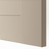 BERGSBO Door with hinges, grey-beige, 50x195 cm
