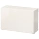 A white BESTÅ storage unit with a modern, rectangular shape and smooth design.