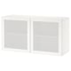 BESTÅ Shelf unit with doors, white/Mörtviken white, 120x42x64 cm
