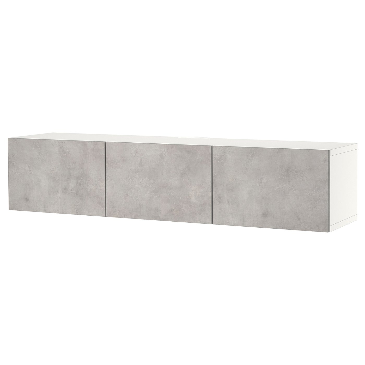 BESTÅ TV bench with doors, white/Kallviken light grey, 180x42x38