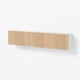BESTÅ Wall-mounted cabinet combination, white/Björköviken oak veneer, 180x22x38 cm
