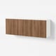 BESTÅ Wall-mounted cabinet combination, white Lappviken/brown walnut effect, 180x42x64 cm