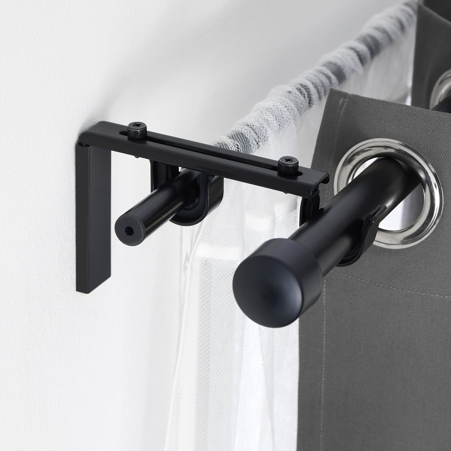 BETYDLIG curtain rod holder, black IKEA