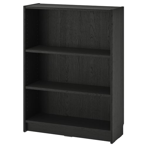 BILLY bookcase, black oak effect, 80x28x106 cm IKEA