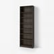 BILLY Bookcase with height extension unit, dark brown oak effect, 80x28x237 cm
