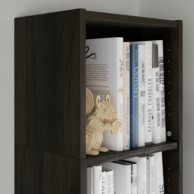 BILLY height extension unit, dark brown oak effect, 40x28x35 cm IKEA