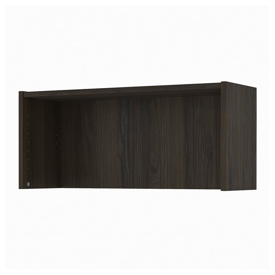 BILLY height extension unit, dark brown oak effect, 80x28x35 cm IKEA