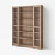 BILLY / OXBERG Bookcase combination w glass doors, oak effect, 160x202 cm