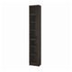 BILLY / OXBERG Bookcase w glass doors/ext unit, dark brown oak effect, 40x30x237 cm