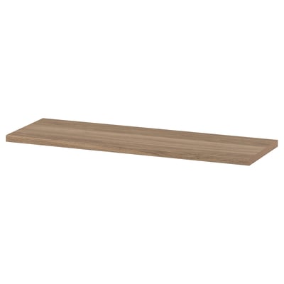 BILLY Shelf, oak effect, 76x26 cm