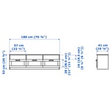 BILLY TV storage combination, white, 340x41x202 cm