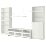 BILLY TV storage combination, white, 340x41x202 cm