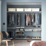 BOAXEL Wardrobe combination, white, 245x40x201 cm