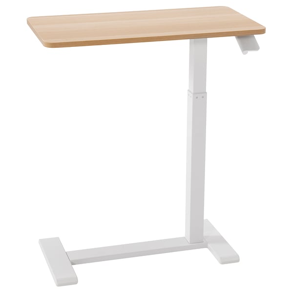 BOLLSIDAN Laptop stand, white stained oak effect/white, 68x36 cm