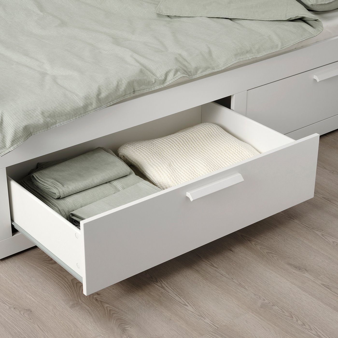 BRIMNES day-bed frame with 2 drawers, white, 80x200 cm — picture 6