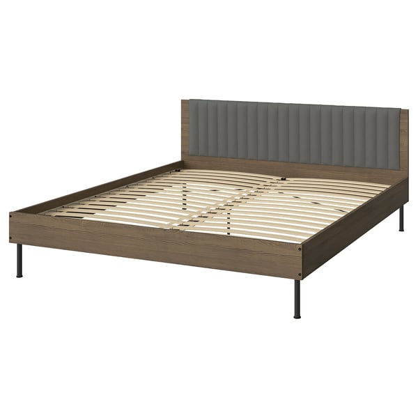 BRUKSVARA Bed frame, brown, 180x200 cm
