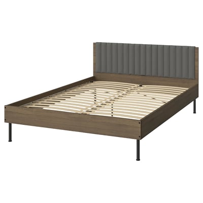 BRUKSVARA Bed frame, brown, 150x200 cm