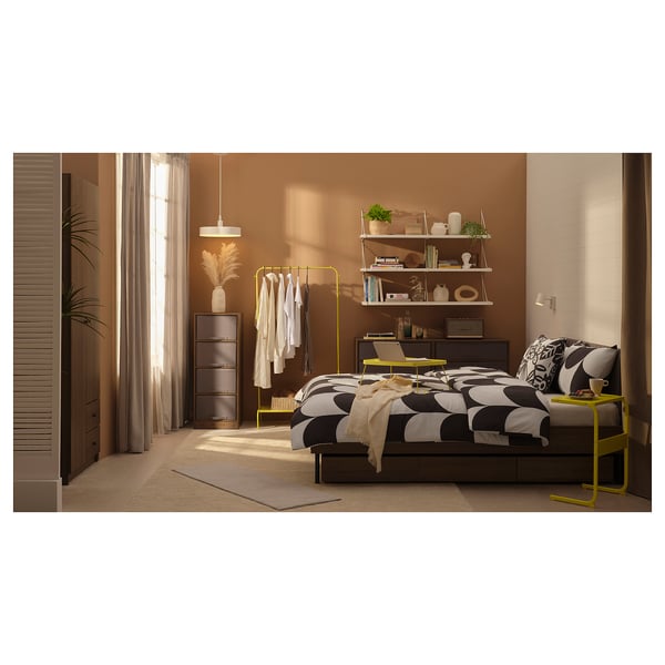 BRUKSVARA Bed frame, brown, 180x200 cm