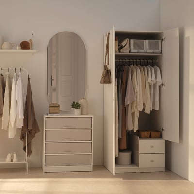 BRUKSVARA Bedroom furniture, set of 3