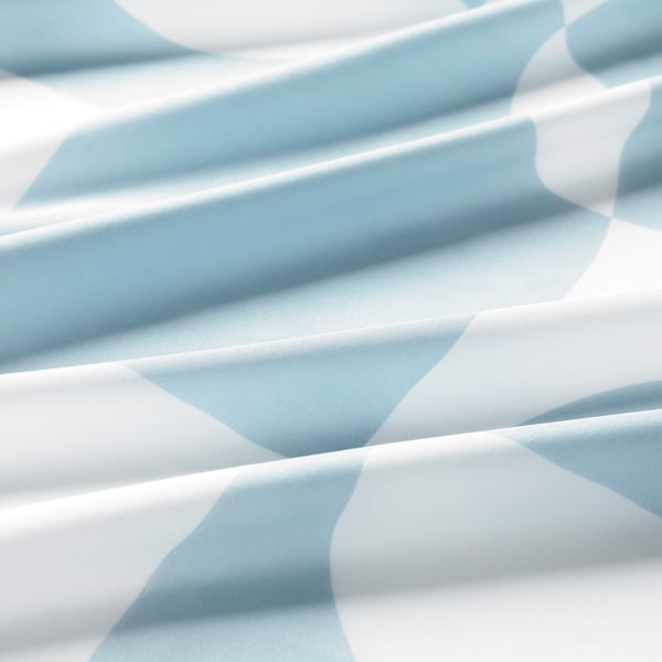 BRUKSVARA Bolster case, blue/geometric, 38x110 cm