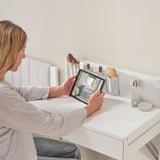 BRUKSVARA Dressing table, white/light grey, 68x40 cm