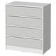 BRUKSVARA Storage unit with 4 boxes, white/light grey, 70x80 cm