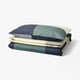 BRUNKRISSLA Duvet cover and pillowcase, green/multicolour, 150x200/50x80 cm