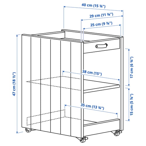 BRYTNING Storage unit, white, 29x40x47 cm