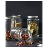 CITRONHAJ Spice jar, clear glass/stainless steel, 35 cl