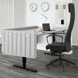 EILIF Screen for desk, grey, 140x48 cm