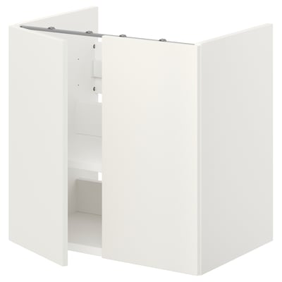 ENHET Bs cb f wb w shlf/doors, white, 60x42x60 cm