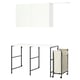ENHET Storage combination, anthracite/white, 139x63.5 cm
