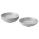 FÄRGKLAR Deep plate, matt light grey, 19 cm