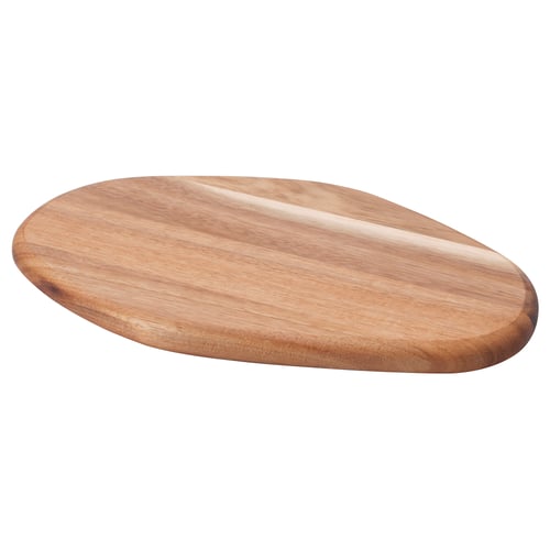 FASCINERA wooden chopping board, natural tan, organic shape, acacia wood.