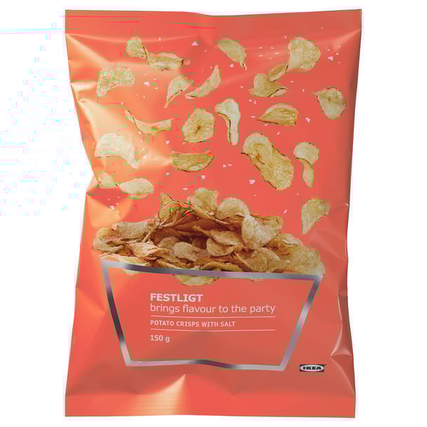 FESTLIGT Potato crisps, salted, 150 g