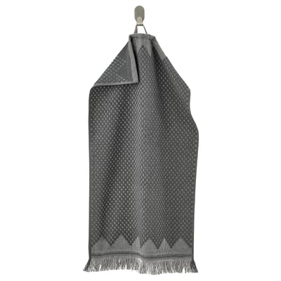 FJÄLLSTARR Hand towel, dark grey, 40x70 cm