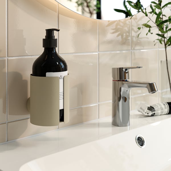 FLORSJÖN Soap dispenser holder, beige