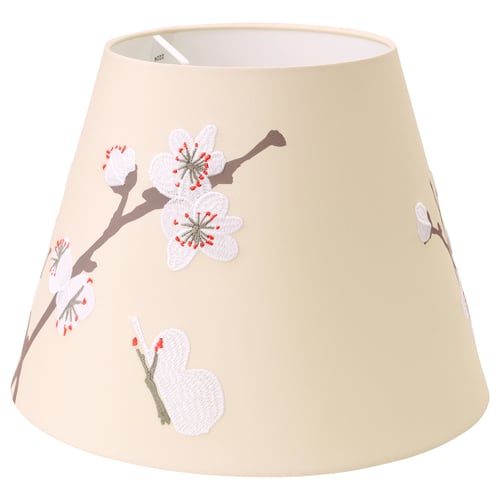 FÖSSTA Lamp shade, beige/plum blossom, 33 cm IKEA