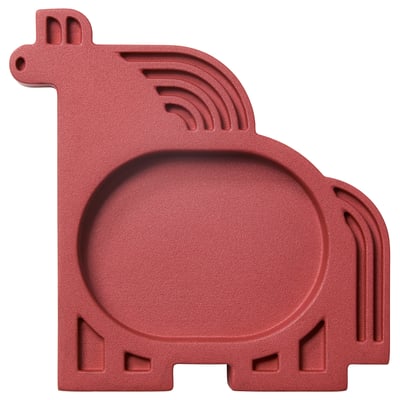 FÖSSTA Tealight holder, horse/red, 9 cm