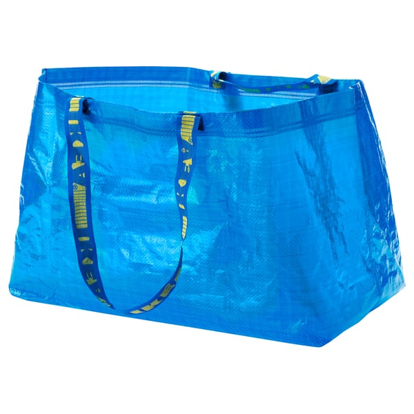 FRAKTA Carrier bag, large, blue, 55x37x35 cm/71 l