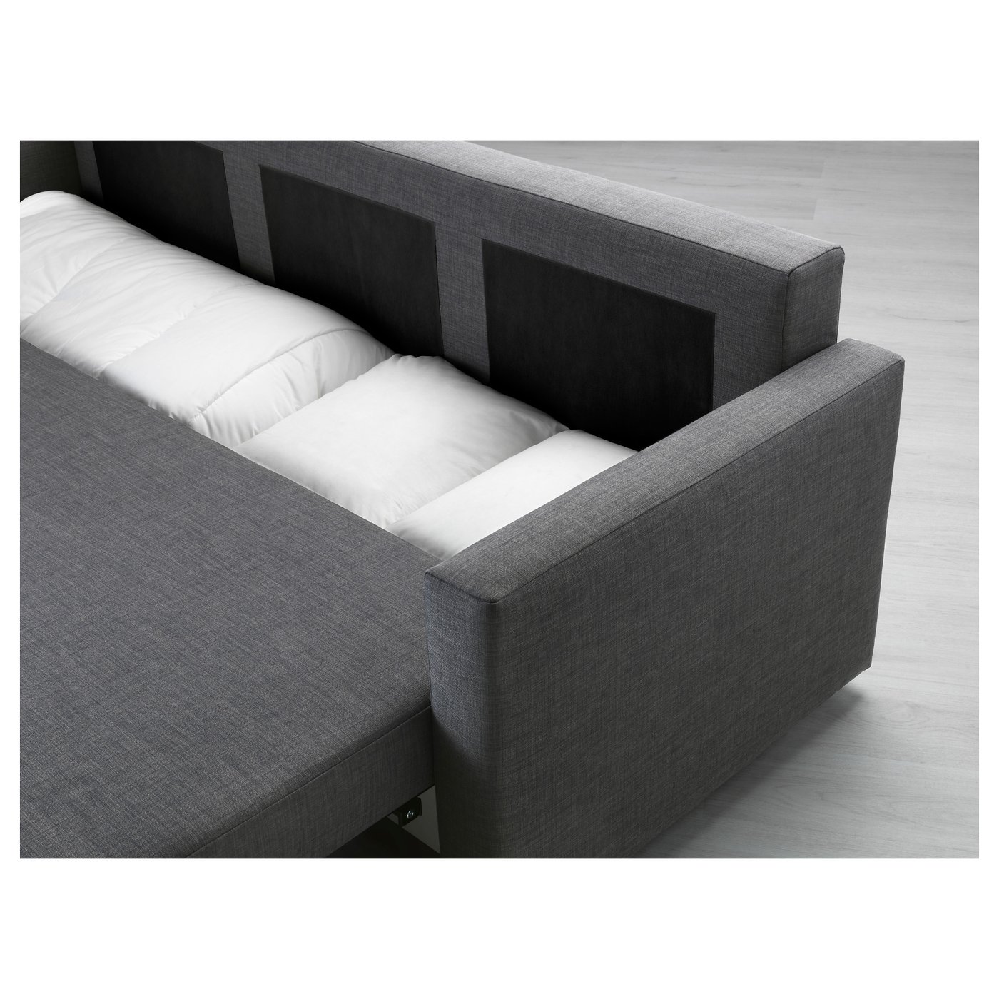 FRIHETEN three-seat sofa-bed, Skiftebo dark grey — picture 6