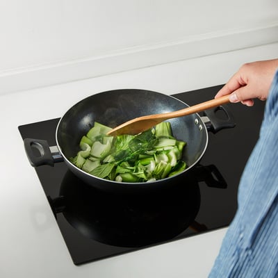 FRUKTKAKA Kadai wok, non-stick coating grey, 24 cm