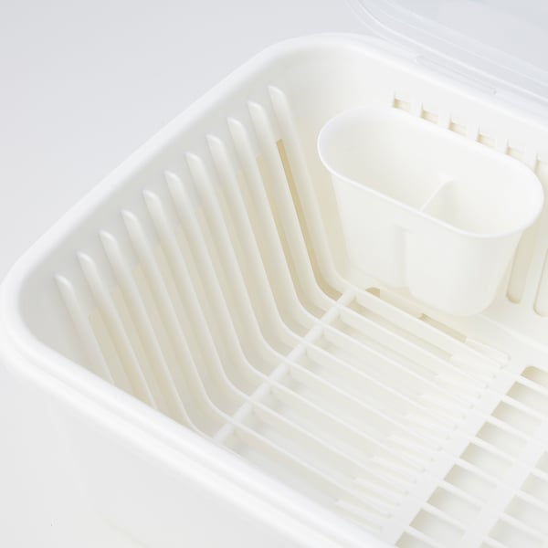 FULLÄRD dish drainer w lid, white IKEA