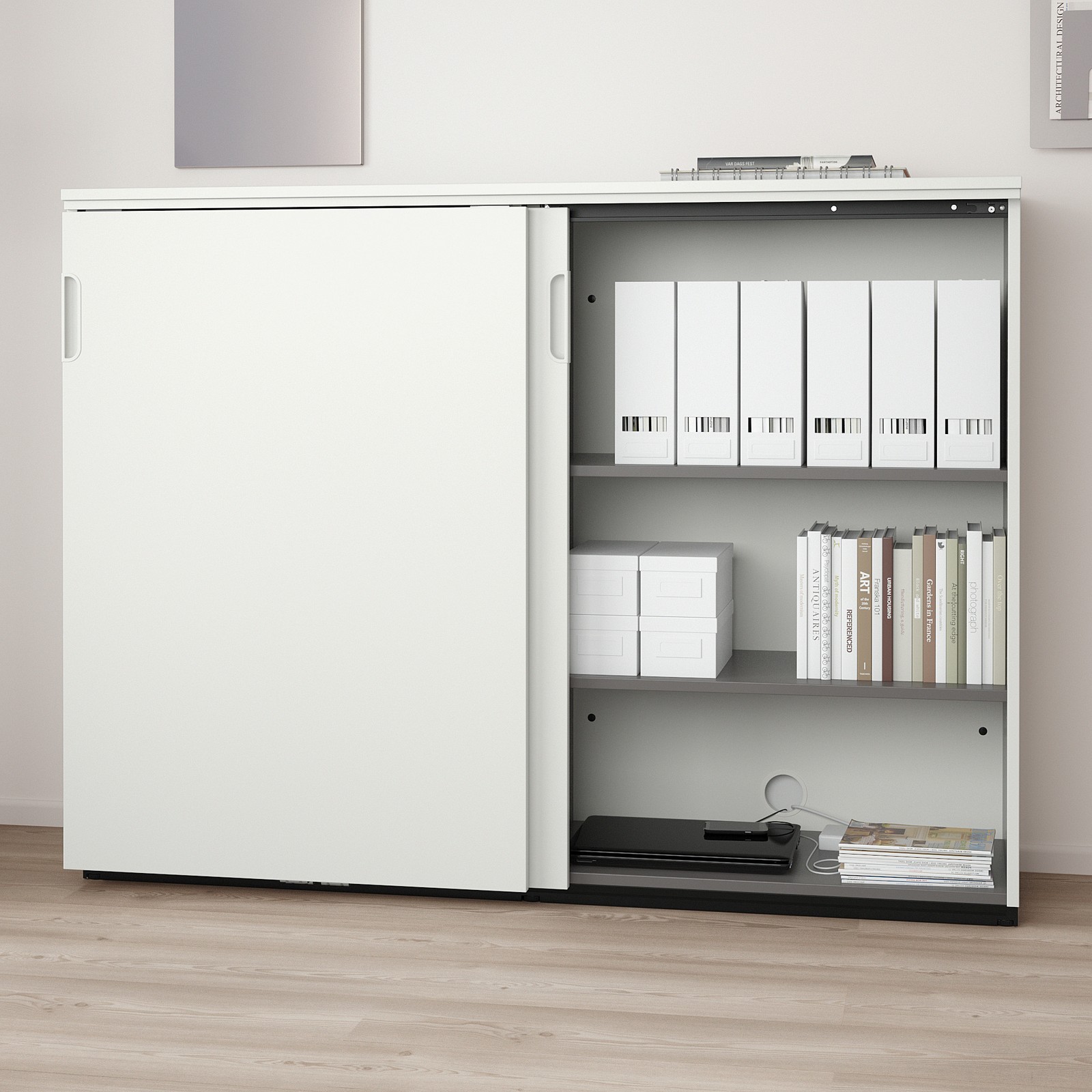 GALANT with sliding doors, white, 160x120 cm IKEA