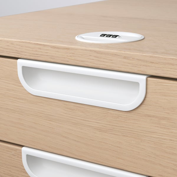 Galant Drawer Unit On Castors White Stained Oak Veneer Ikea