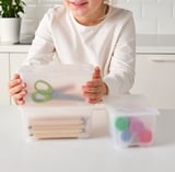 GLIS Box with lid, transparent, 17x10 cm